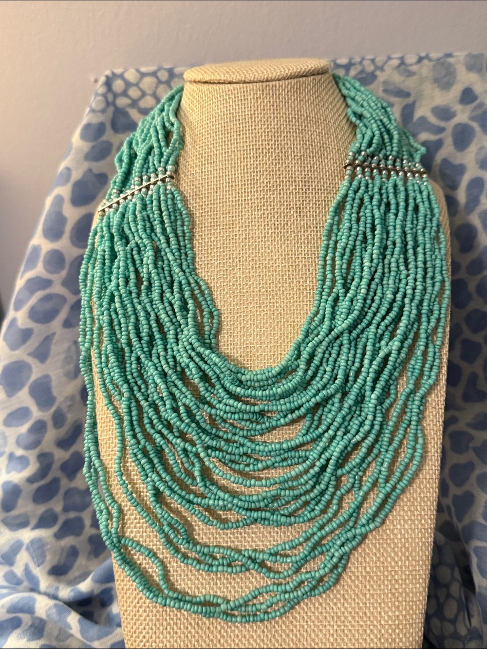Multi-Strand Turquoise Beaded Necklace - Women Jewelry